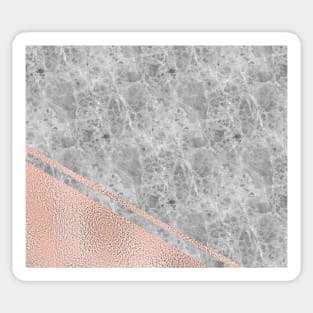 Venice marble and rose gold faux foil Sticker